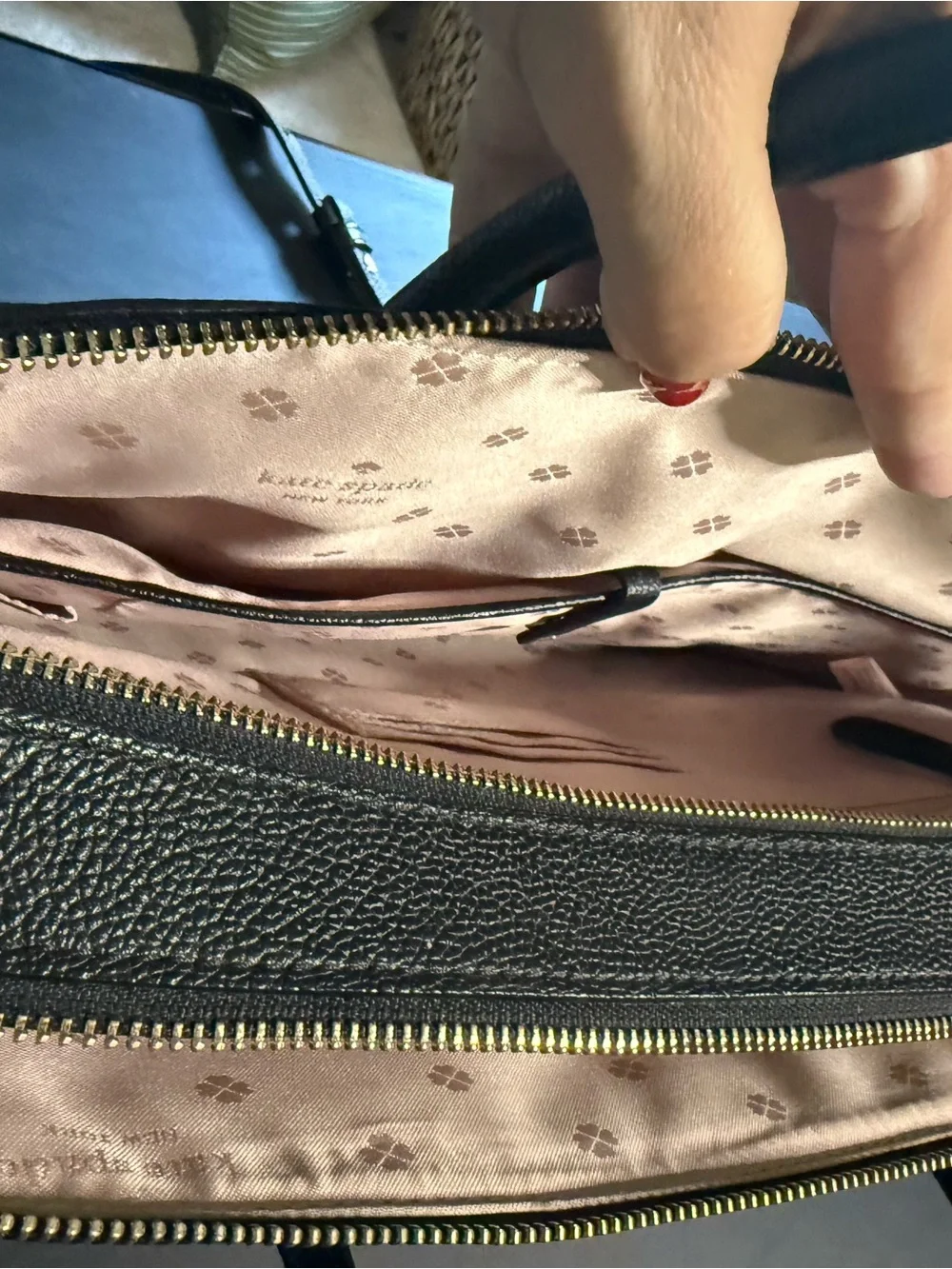 Kate Spade New York Margaux Pebbled Leather Universal Laptop Bag in Black
